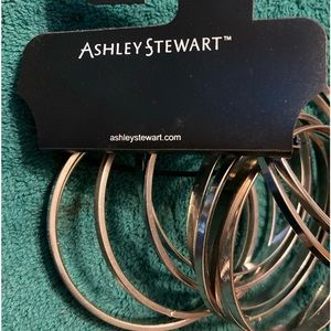 Ashley Stewart Silver Bangles 11 set Bracelet Bundle